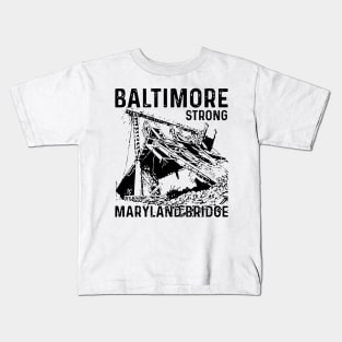 Baltimore-Strong-Maryland-Bridge-vintage Kids T-Shirt